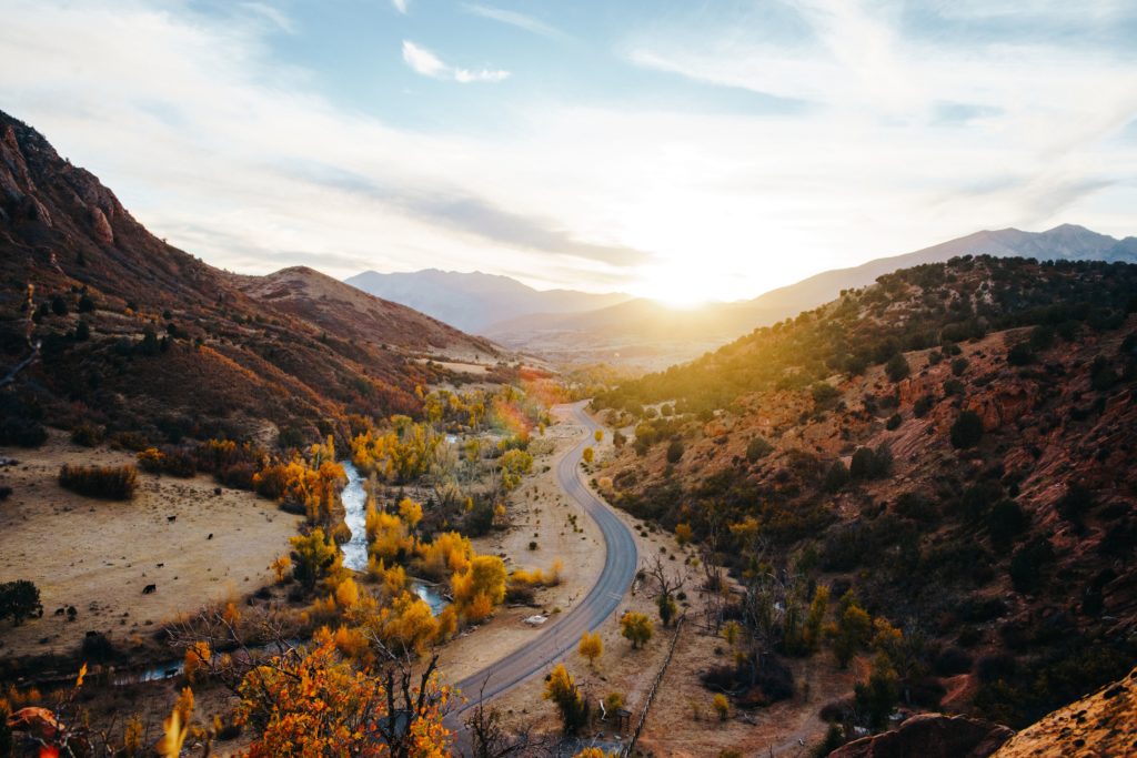 Sunset overlooking Spanish Fork Canyon